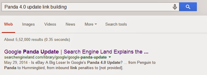 Panda 4.0 update link building with quotes