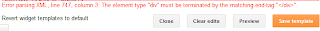image of parsing error by blogger