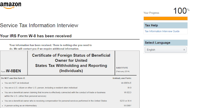 IRS form W-8