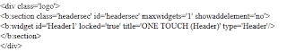 Image of div code in blogger template