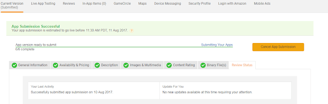 Successfully Submitted Your Android App To Amazon App Store