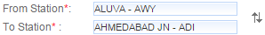 from Alwaye to Ahmadabad