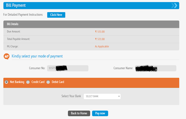Bill payment portal image view