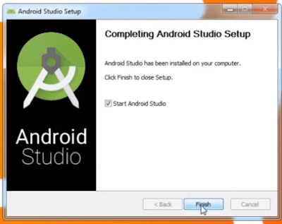 Completing Android set up click finish