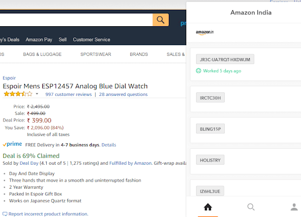 CouponsBloadedBinBHoneyBchromeBextensionBinBamazon