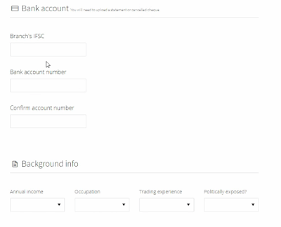 ENter bank account, IFSC details etc.