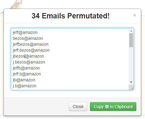 Email Permutator to Discover a Person's Email