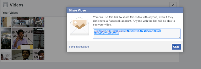 Facebook for embedded video Share code