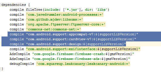 Fix compile error in android studio