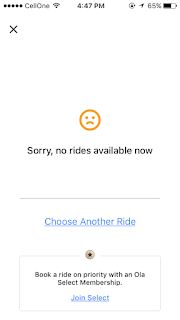 Sorry, no rides available now