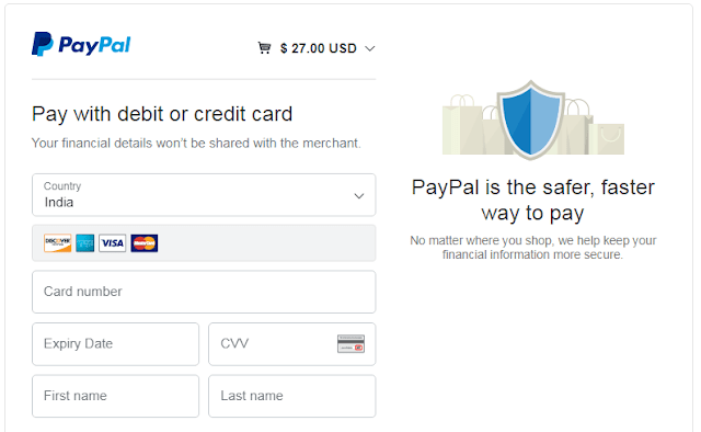 International financial transactions using Debit card on paypal