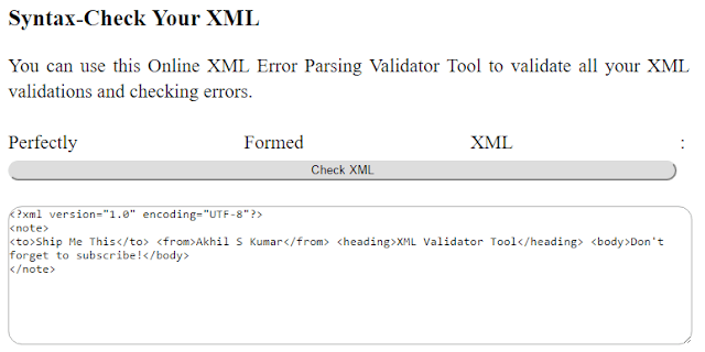 Perfectly formed XML parsing