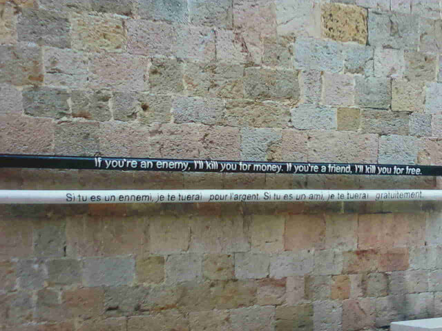 A good quote from kochi muziris biennale