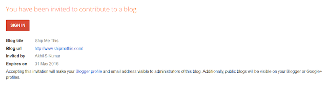 Sign in to be a blogger author