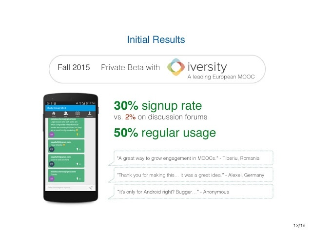 results of social MOOC tracker