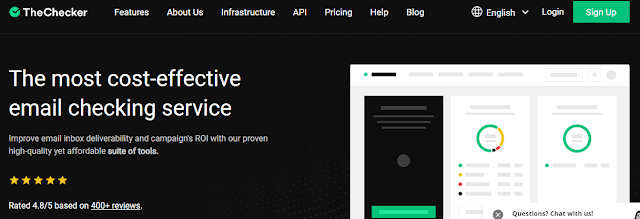 TheChecker full-featured online bulk email checker tool