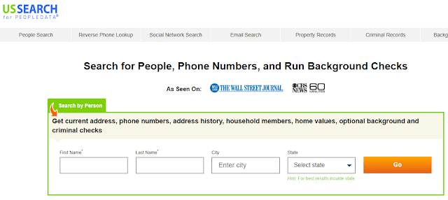 USsearch free email lookup by name in US