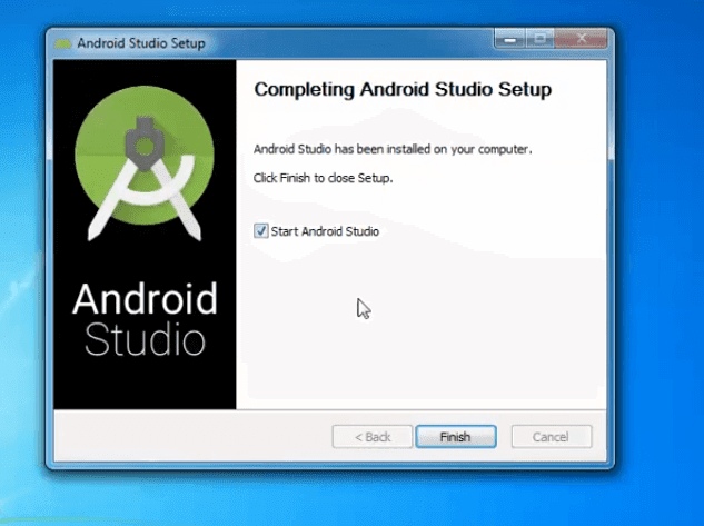 Welcome to completion Android Studio Installation Screen.