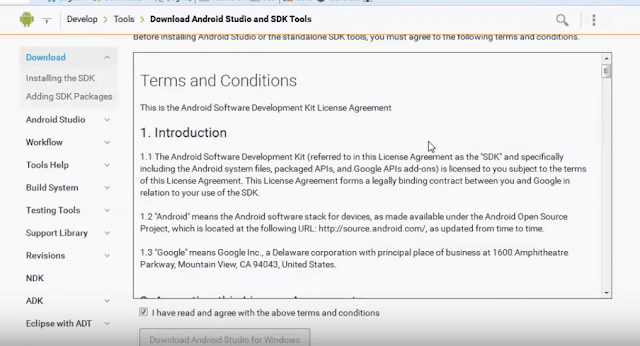 accept license agreement in Android Studio to download 2.3.3 version