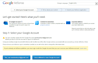 image of ad sense account process