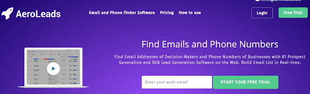 aerolead advanced email search tool