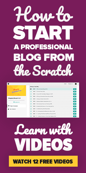 How To Start A Professional Blog From the Scratch: 12 Videos