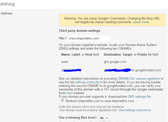 blogspotBhostingBprovideBcnameBandBnameserver