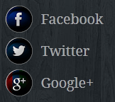 image of facebook, twitter, Google plus social icons 