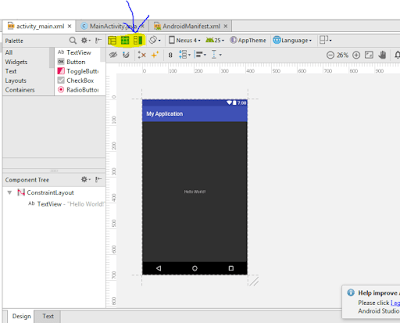 design and blue print in android studio
