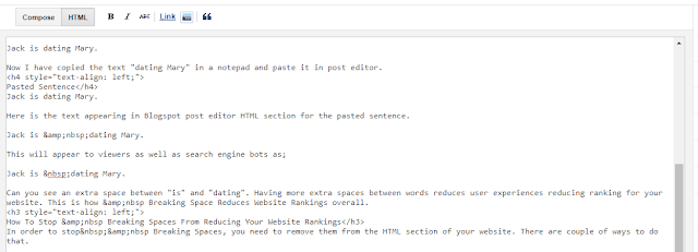 html section of blogger