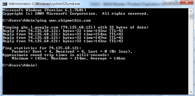 Ping Domain using CMD