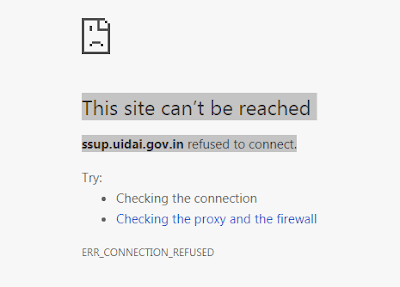 ssup.uidai.gov.in refused to connect