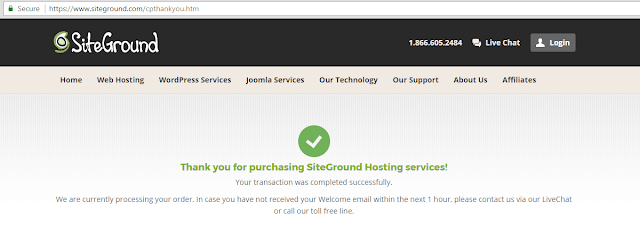 siteground payment confirmation