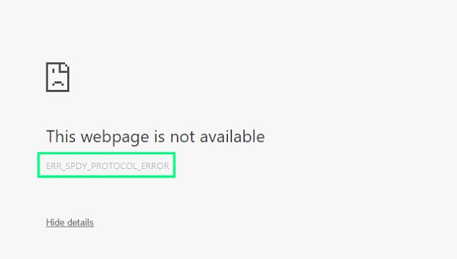 spdy error code screenshot