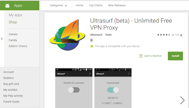 ultrasurf vpn beta app