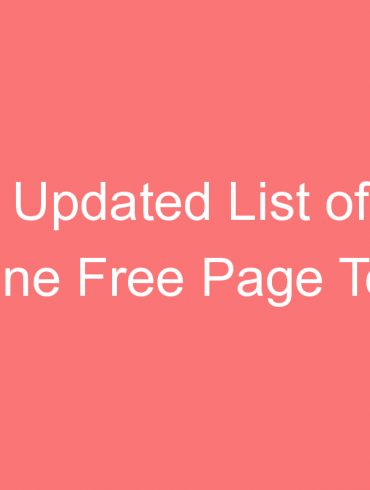 updated list of new online free page tools for seo