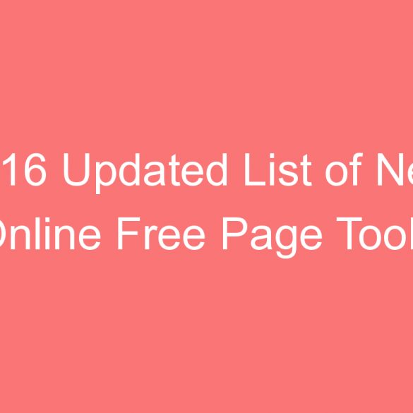 updated list of new online free page tools for seo