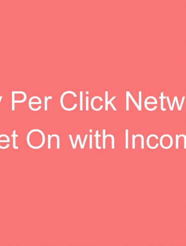 pay per click network to get on with income