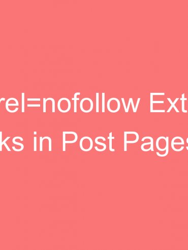 add relnofollow external links in post pages in wordpress