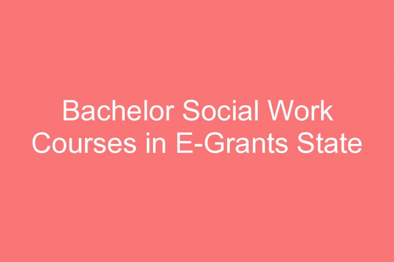 bachelor social work courses in e grants state scholarship