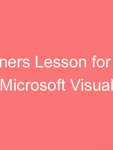 beginners lesson for using microsoft visual studio express