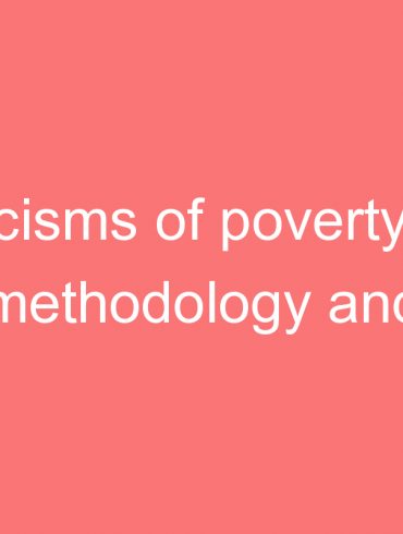 criticisms of poverty line methodology and capability approach