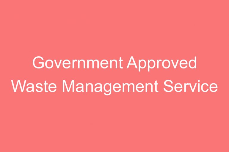 government approved waste management service providers in kerala