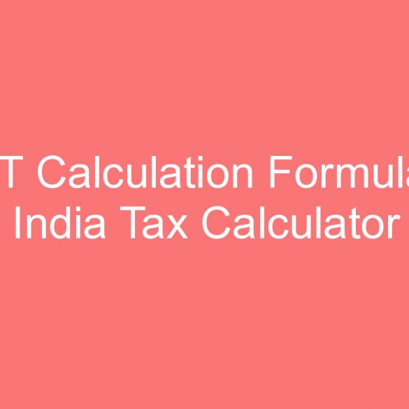 gst calculation formula in india tax calculator
