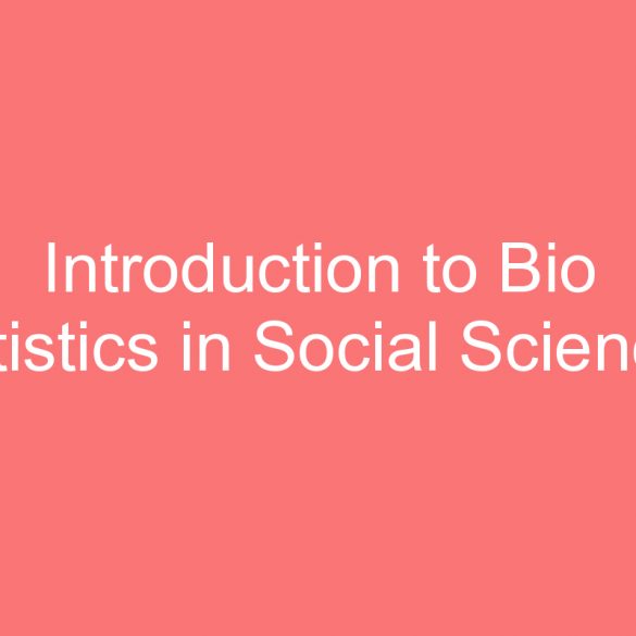 introduction to bio statistics in social sciences