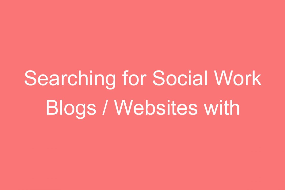 searching for social work blogs websites with active services in india