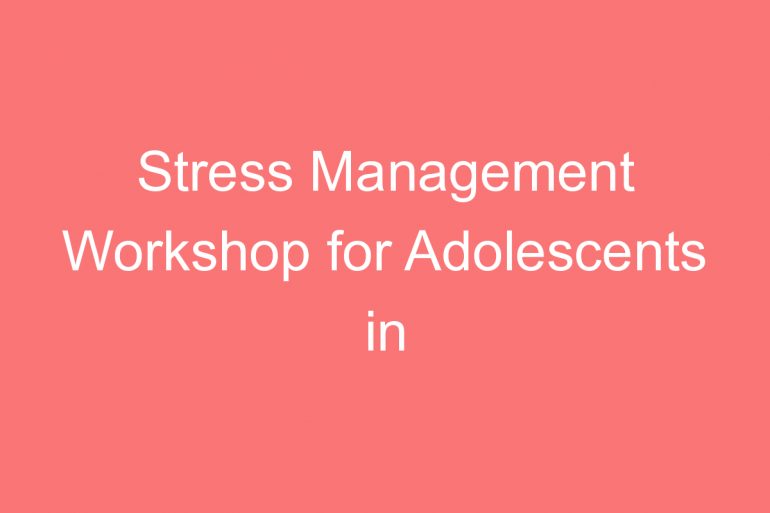 stress management workshop for adolescents in kashmir india