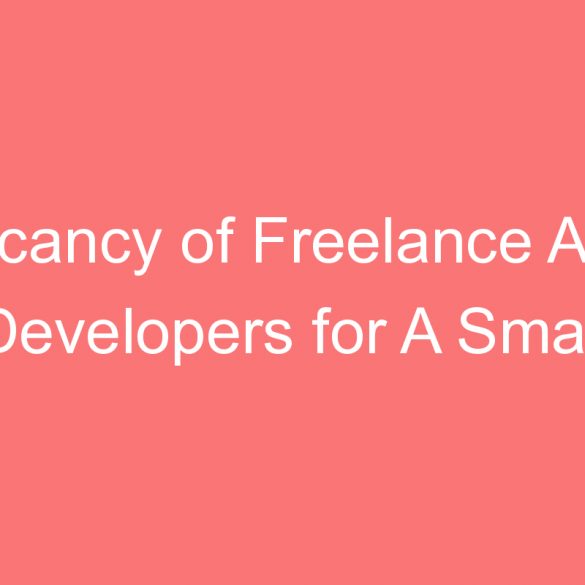 vacancy of freelance app developers for a small app project
