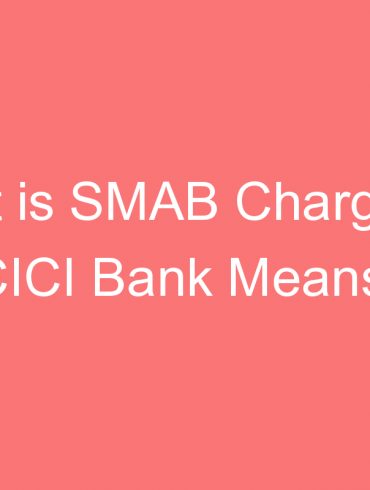 what is smab charges in icici bank means