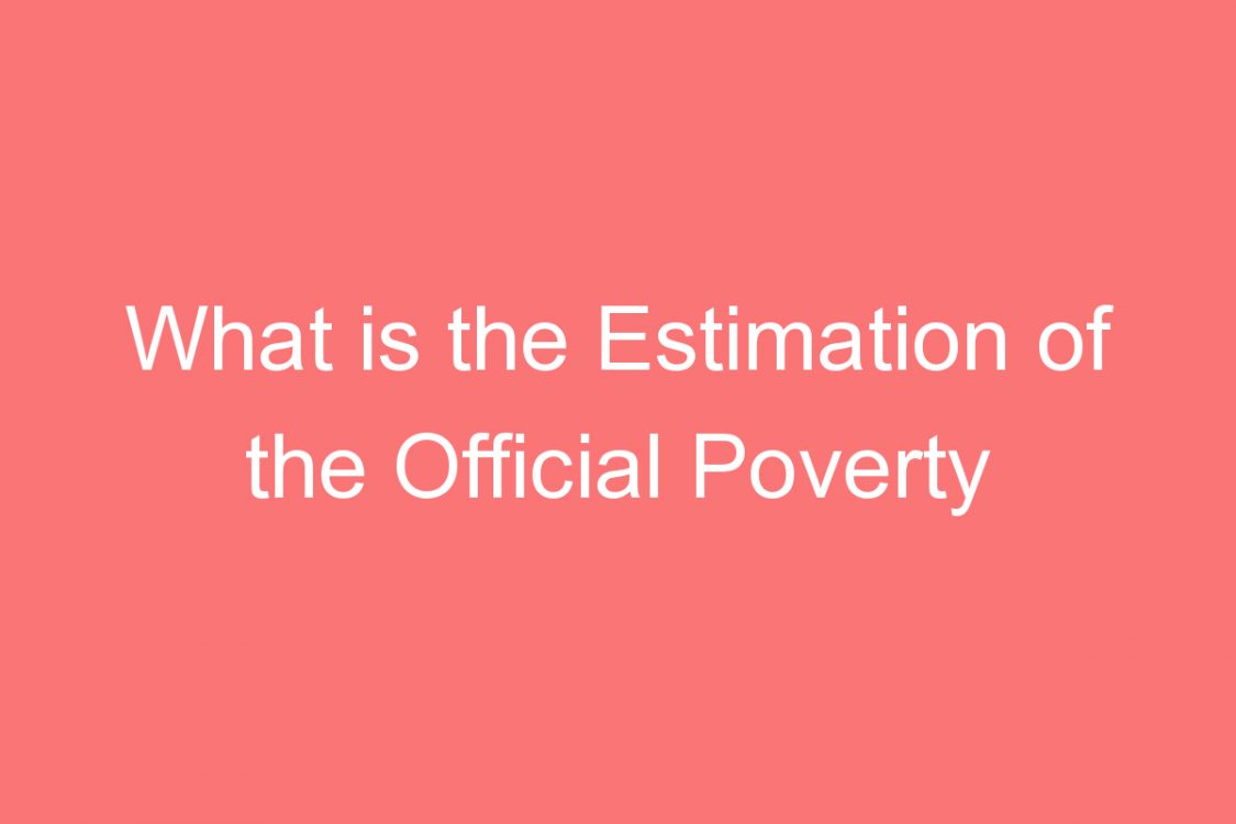 what is the estimation of the official poverty line in india in